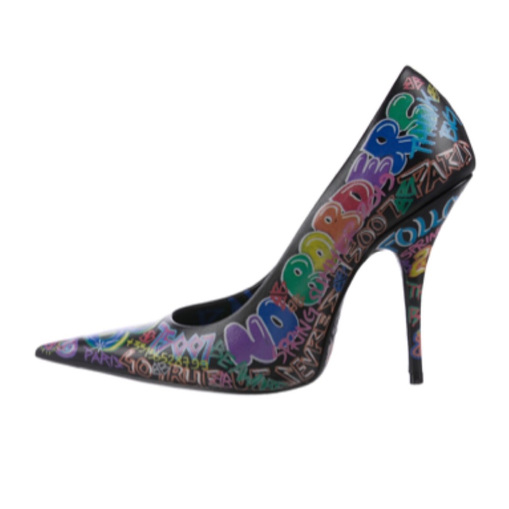 ✨Rare & Hard to find BALENCIAGA Graffiti Heels Pumps Shoes - Picture 2 of 6
